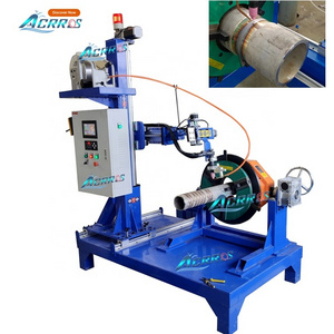 stainless steel mild steel pipe and flange seam welding machine