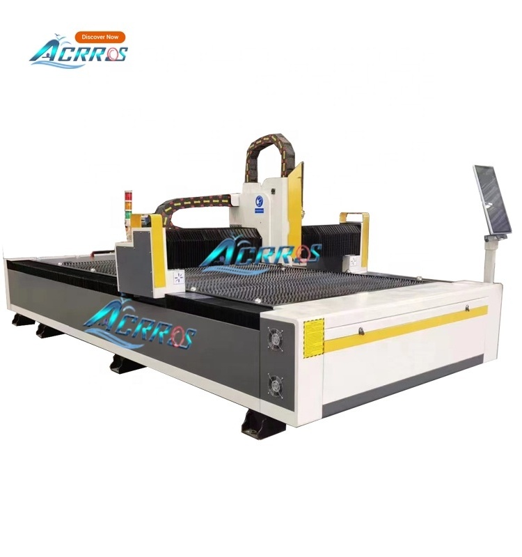 stainless steel and carbon steel 1000w 1500w fiber laser cutting machine price with Raycus or IPG laser source