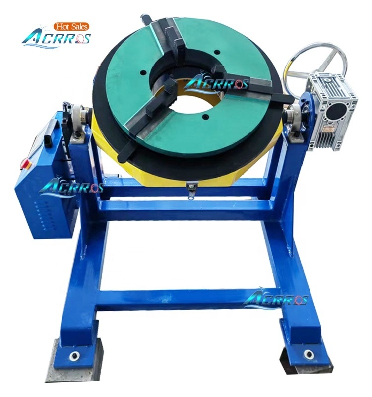 Hole Welding Positioner 365mm Bore Table TIG welder rotary table with PLC Control