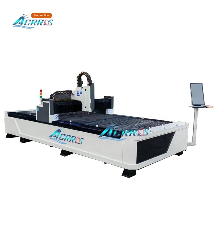 stainless steel and carbon steel 1000w 1500w fiber laser cutting machine price with Raycus or IPG laser source