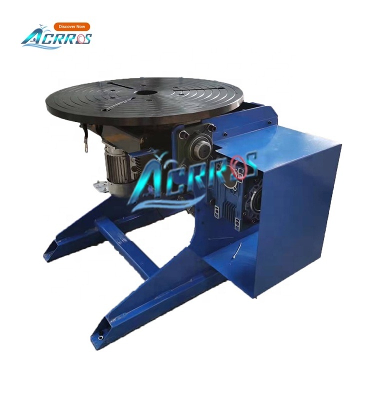 Heavy Duty Turn Table 600kg Through Hole 360Mm Diameter Welding Positioner With Foot Pedal