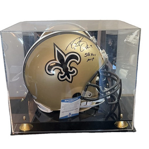 Acrylic Full Size Football Helmet Display Case Stand Box for Sports Memorabilia Collectibles Autograph Riser