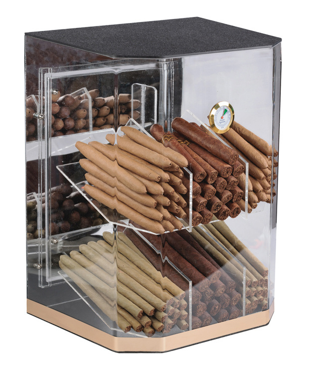 Transparent Acrylic Display Case Humidor with Hygrometer cigar humidors for sale used humidor cabinet