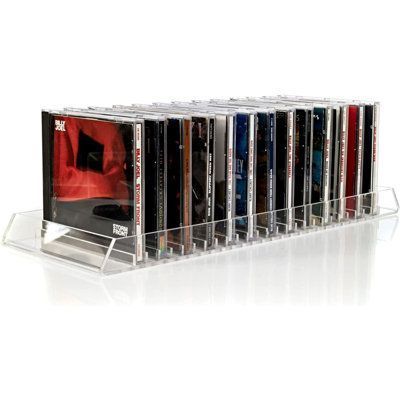 Customized transparent acrylic CD DVD display stand CD/DVD display box