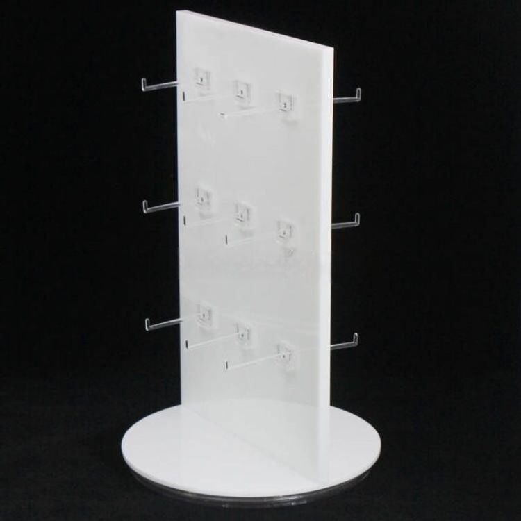 Customized clear rotating acrylic hook jewelry display stand pendant displayer stand