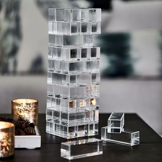 Luxury Colorful Tabletop Game Party Tumbling Tower Blocks Acrylic Tumbling Tower