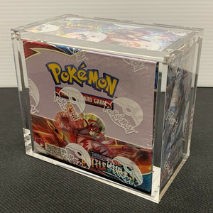 Pokemon Acrylic booster box display case Clear Thick Magnetic Closure