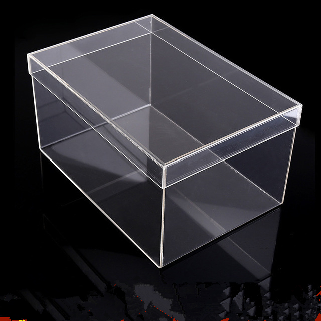 manufacturer custom transparent Acrylic shoes drawer storage box plexi display case