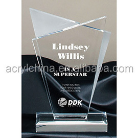 New design custom crystal acrylic trophy and plaque