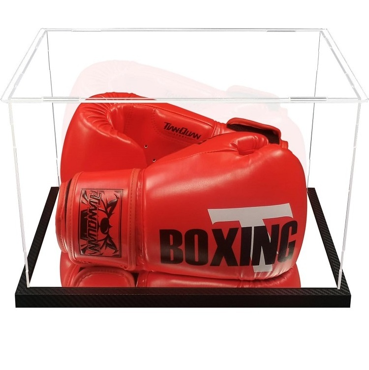 Boxing Glove Display Case Display Display Case Holder Showcase with Stands for Boxing Glove Baseball Horizontal Stand