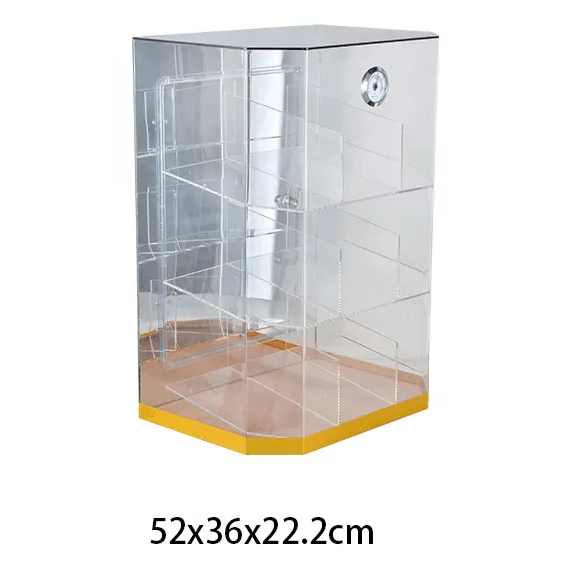 Transparent Acrylic Display Case Humidor with Hygrometer cigar humidors for sale used humidor cabinet