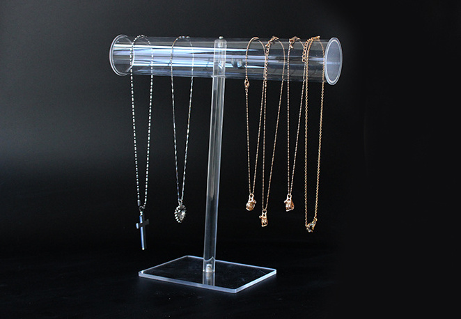 Customized clear rotating acrylic hook jewelry display stand pendant displayer stand