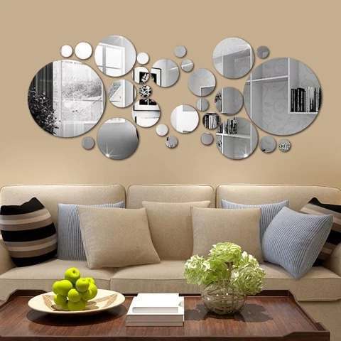 Wholesale Custom Acrylic Mirror Sheets Wall Sticker Decoration for Home Living Room