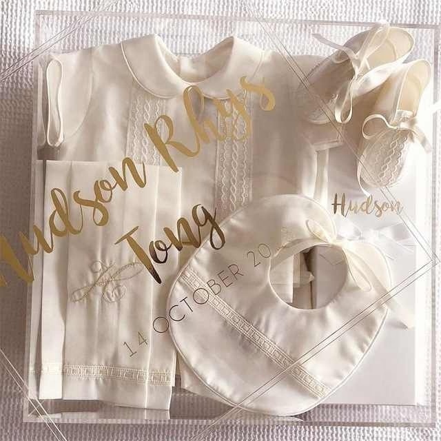 Customized Clear Acrylic Gift Box Personalised Christening Boxes Wholesale