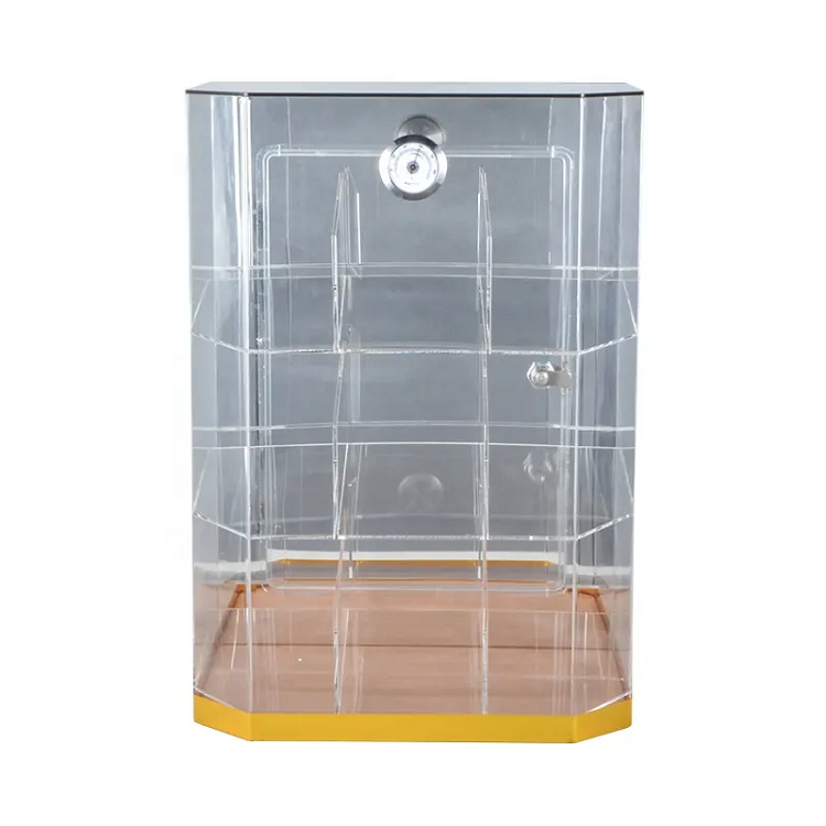 Transparent Acrylic Display Case Humidor with Hygrometer cigar humidors for sale used humidor cabinet