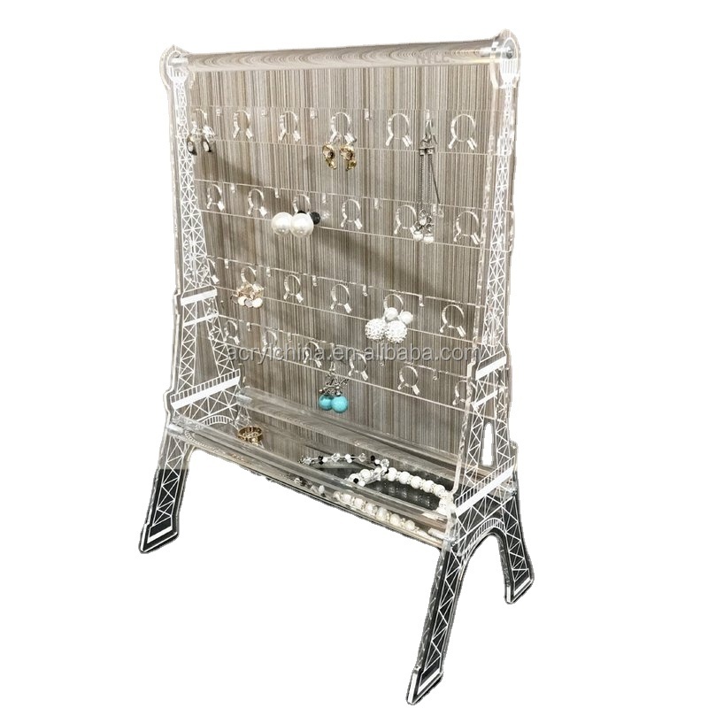 Acrylic Jewelry Organizer Earring Rack Holder Coat Hangers Stand Acrylic Earring Display Stand