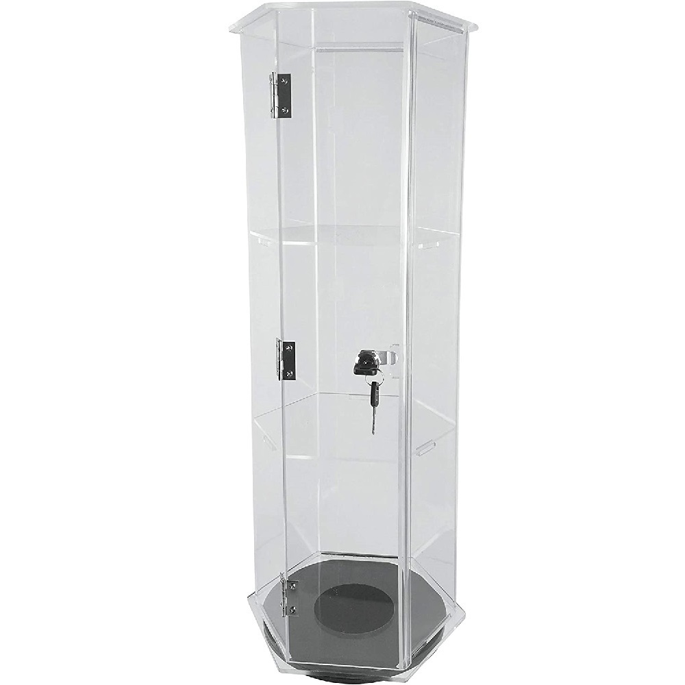 Hot selling Custom Clear Acrylic Display Cabinet Locking Clear Acrylic Display Case With Lock acrylic locking display showcase