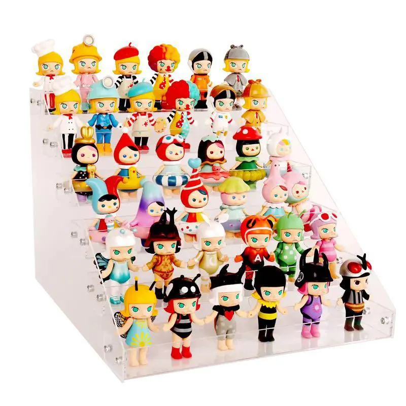 Acrylic Custom  Display Case Lockable Storage Box  for Lego Bricks and Small Toy Figure Stackable Display Cabinet