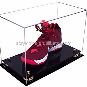 ACC Factory Wholesale Custom Clear Transparent Acrylic LED Basketball Shoes Display Cases for Sports Memorabilia Products