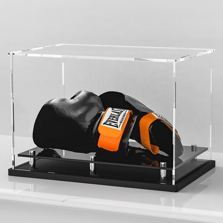 Boxing Glove Display Case Display Display Case Holder Showcase with Stands for Boxing Glove Baseball Horizontal Stand