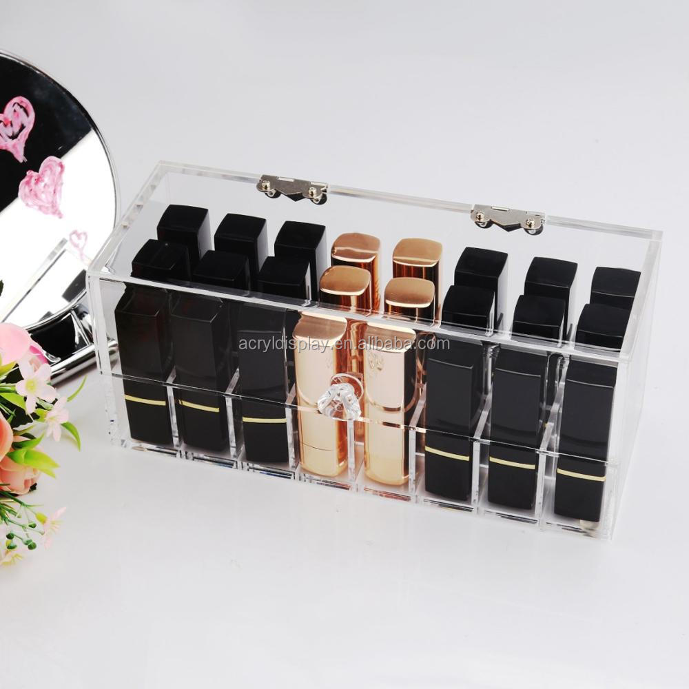 Black Acrylic VIP Gift Makeup Cosmetics Lipstick Organizer Holder  For Cosmetics Shop