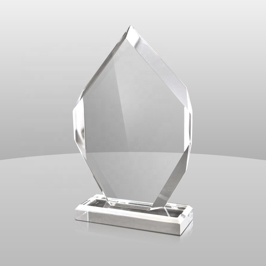 Factory sale of Acrylic  Awards Trophy Blank With/Without Base