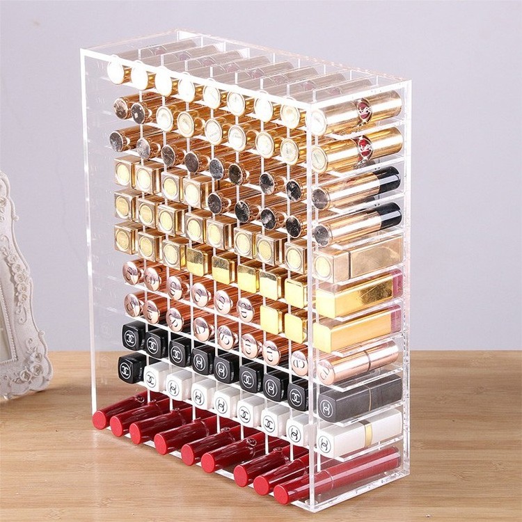 Black Acrylic VIP Gift Makeup Cosmetics Lipstick Organizer Holder  For Cosmetics Shop