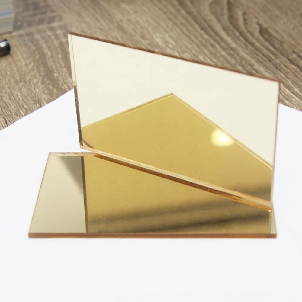 XINTAO 0.8mm 1mm 2mm Thin Custom HIPS PMMA Gold Acrylic Mirror Sheet For Wall Decor