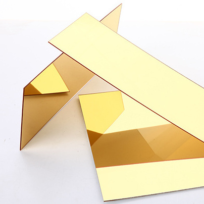 XINTAO 0.8mm 1mm 2mm Thin Custom HIPS PMMA Gold Acrylic Mirror Sheet For Wall Decor