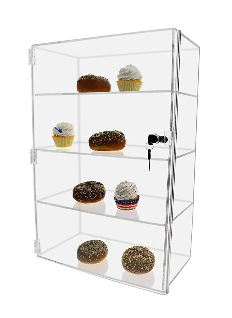 YAGELI transparent clear acrylic display case large lucite display cabinet acrylic display cabinet with lock