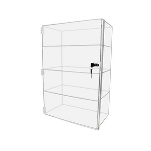 YAGELI transparent clear acrylic display case large lucite display cabinet acrylic display cabinet with lock