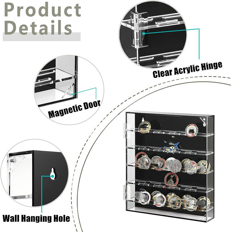 custom Challenge Coin Display Case Wall Mount Challenge Coin Showcase