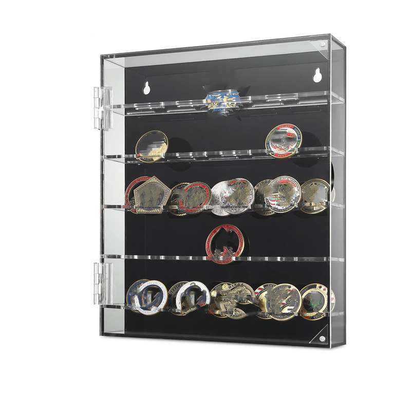 custom Challenge Coin Display Case Wall Mount Challenge Coin Showcase