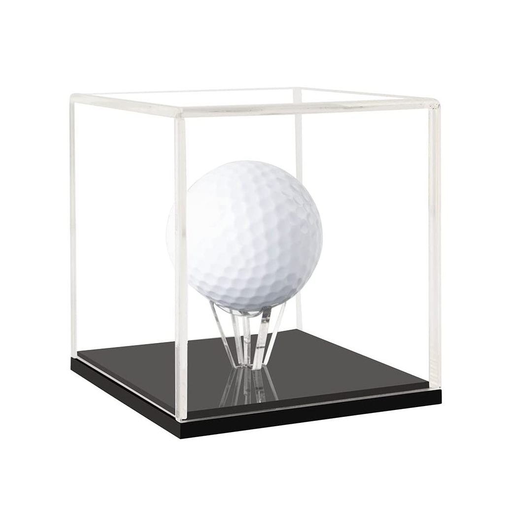 Custom Golf Ball Display Stand Clear Acrylic Box Protected Cabinet Golf Rack Protection Collection