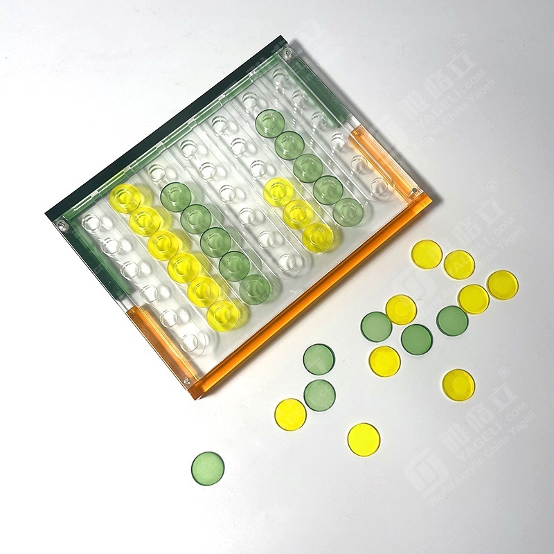 High Quality New Acrylic Connect 4 Transparent Acrylic Four in a Row Board Game Lucite for Fun