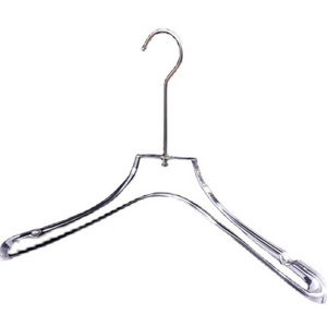 New Clothing Store Transparent Clear Rack Clothes Dress Pants Acrylic Hanger with Gold Hook