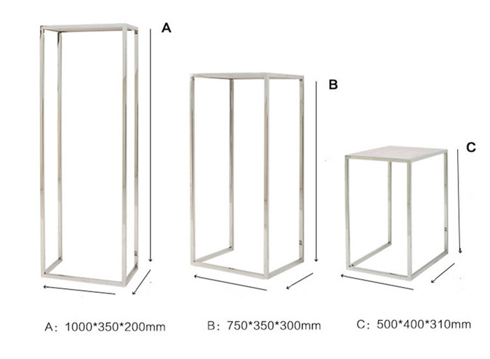 Clothing shop decoration display shelf organizer window display stand high and low shoes metal shelves bag display rack