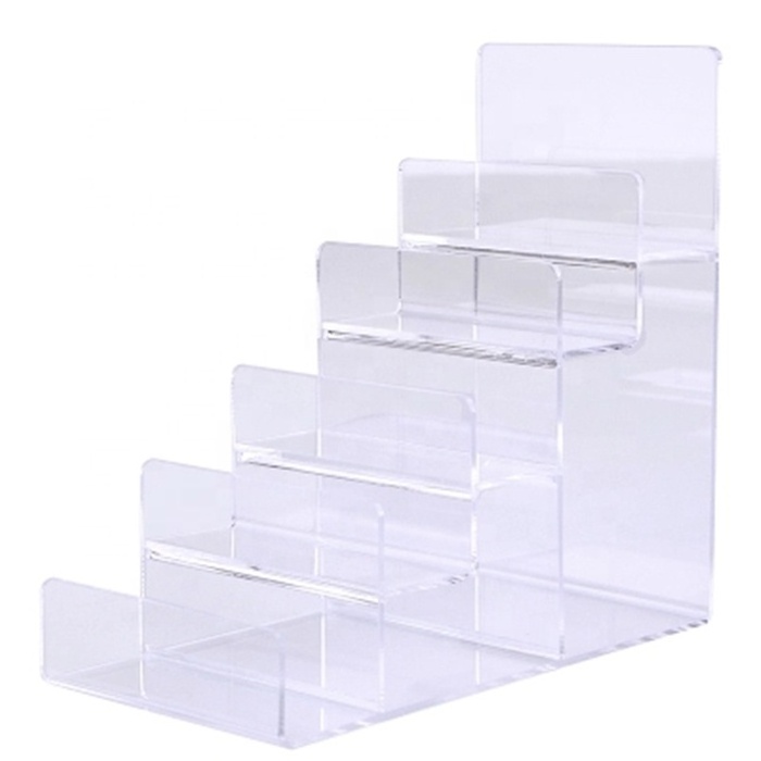 Transparent Desktop Multi- layer Acrylic Handbag Purse Display Stand Acrylic Wallet Display Stand