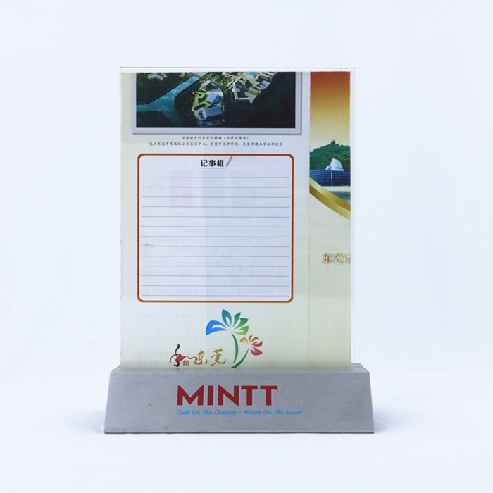 Factory custom Clear T Shape Stand-up Insert Menu Tent Card Holder Acrylic Menu Holder