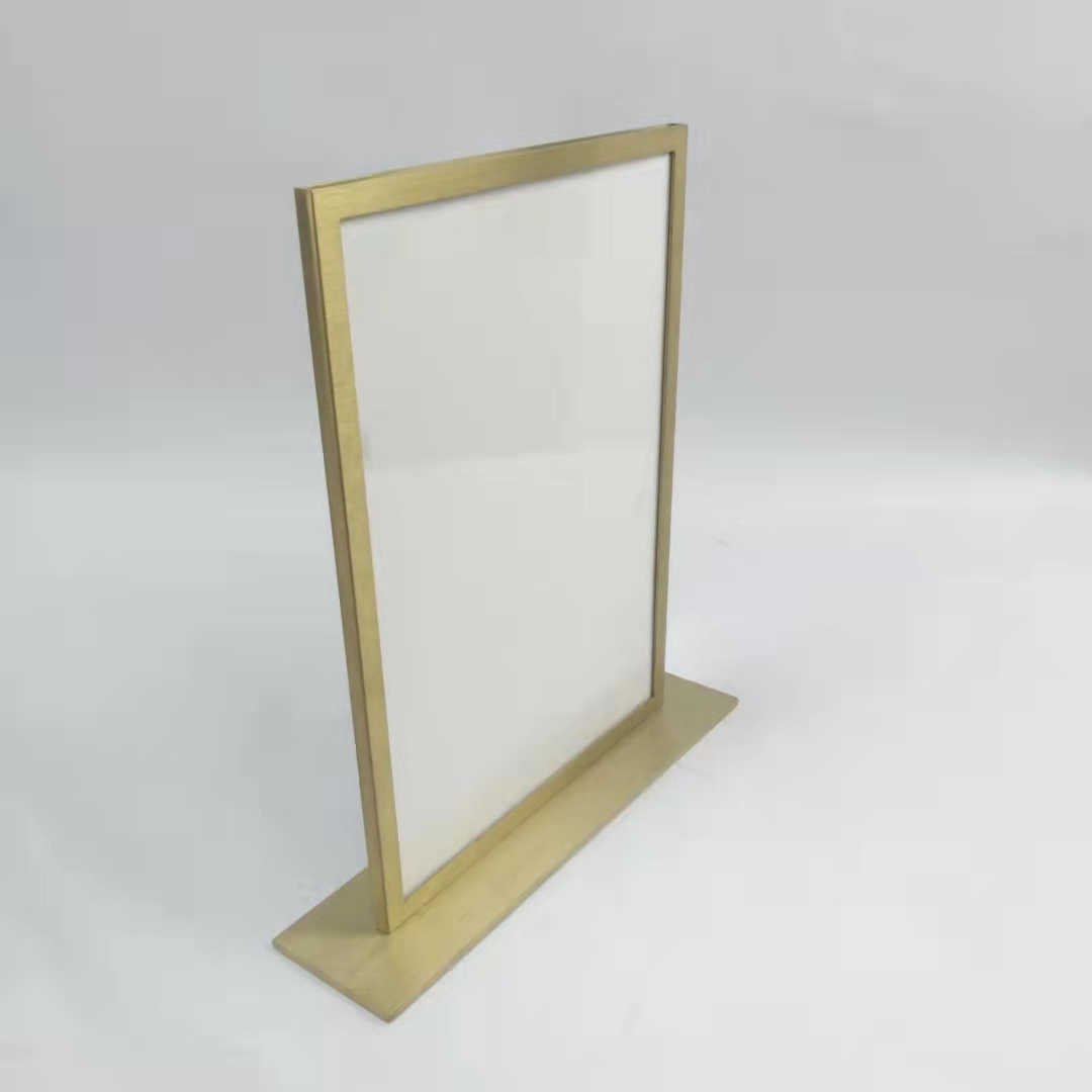 Wholesale Custom Sign Holder Menu Card Restaurant Metal Table Top Holder