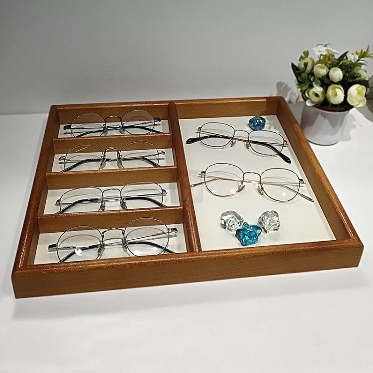 wood 6/10/12 Grids Sunglasses Display Box eyewear Display Tray Glasses Display Cases Jewelry Organizer Tray