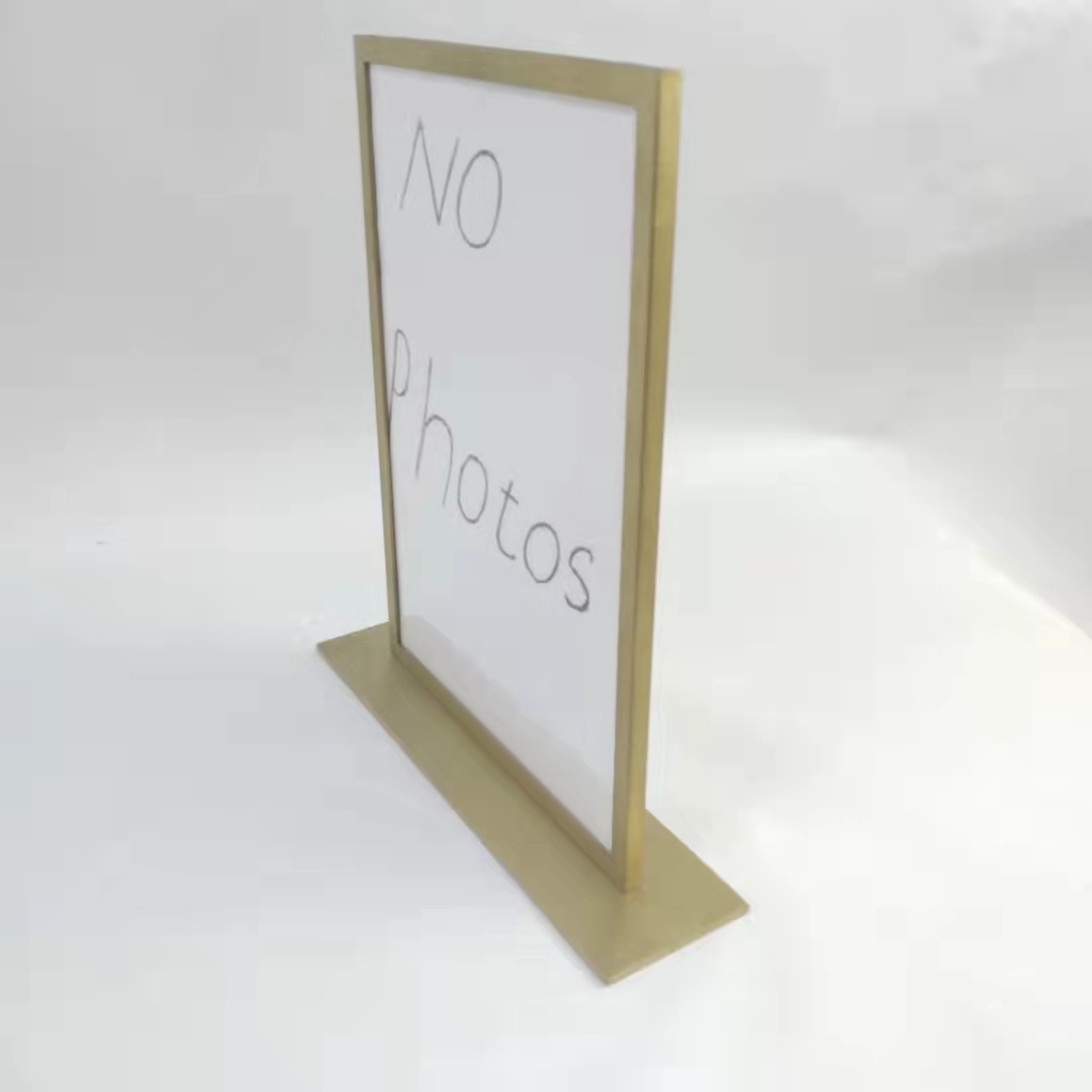 Wholesale Custom Sign Holder Menu Card Restaurant Metal Table Top Holder