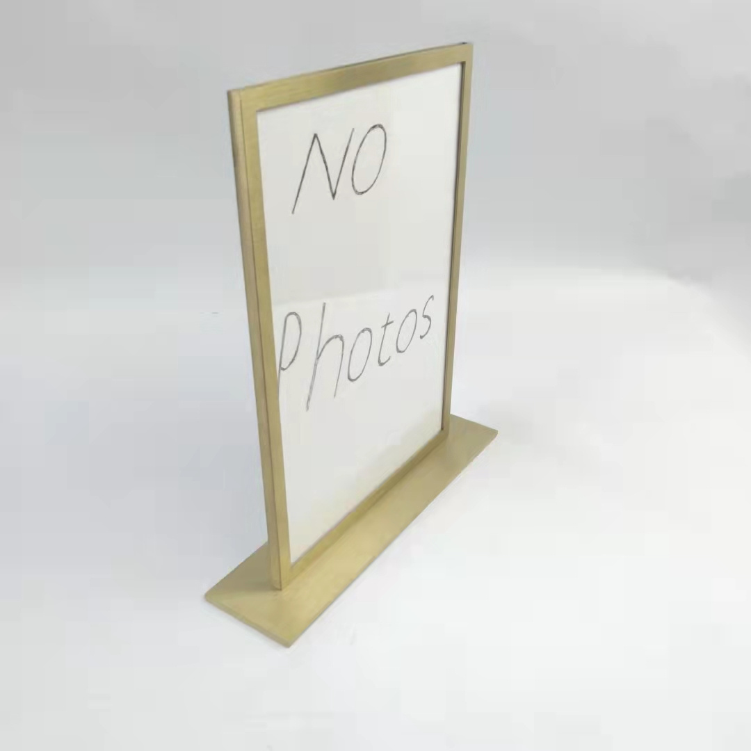 Wholesale Custom Sign Holder Menu Card Restaurant Metal Table Top Holder