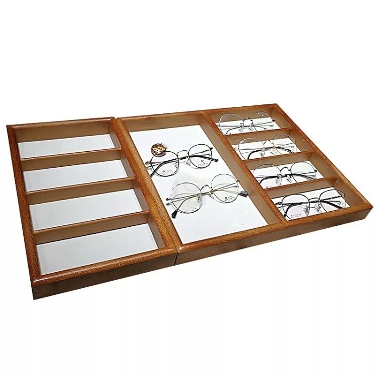 wood 6/10/12 Grids Sunglasses Display Box eyewear Display Tray Glasses Display Cases Jewelry Organizer Tray