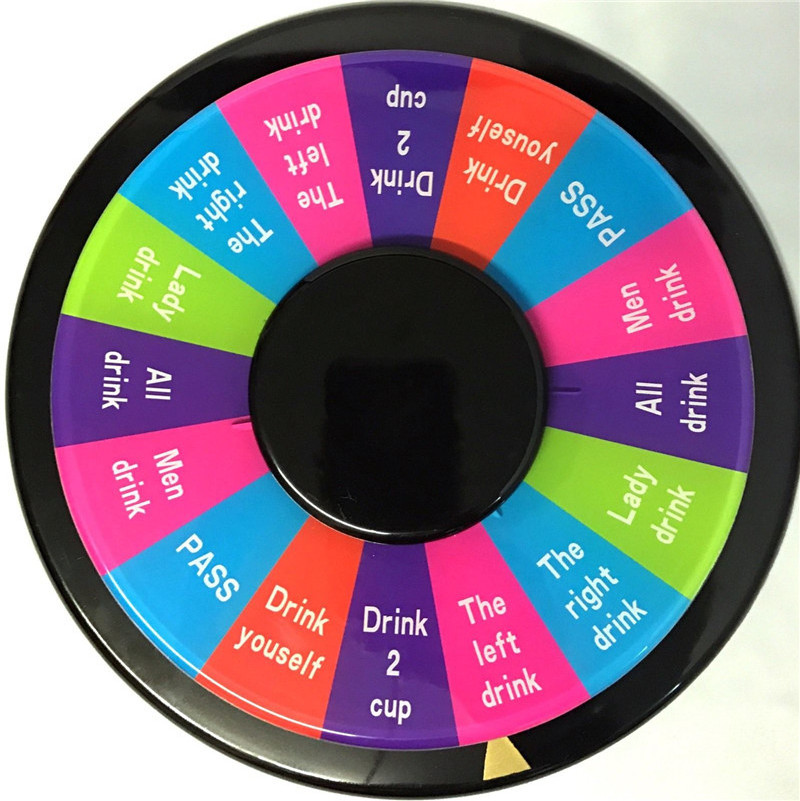 Acrylic Dry Erase Lucky Draw Turntable Wheel 12 Inch Roulette Lottery Prize Wheel Spinner of Fortune Roulette