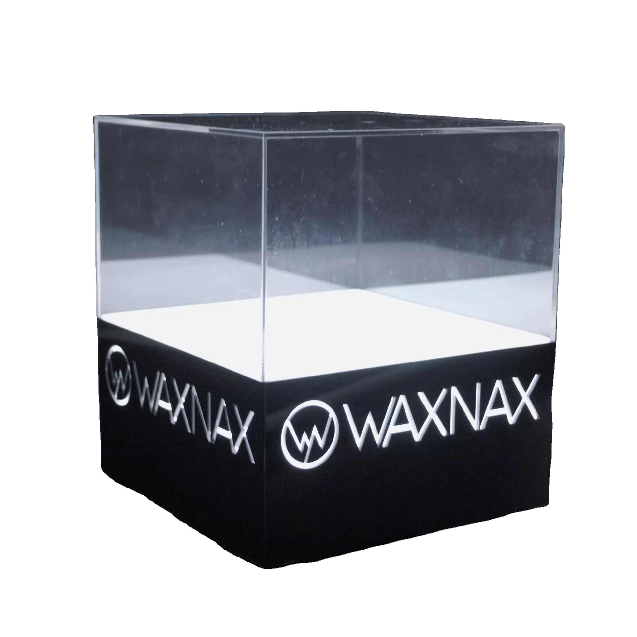 Fashion Clear Acrylic led display box lucite shoes case acrylic toys collection display box with led light