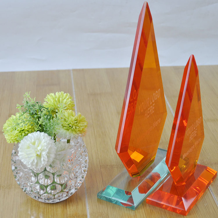 wholesale acrylic blank  plaque clear design lucite trophy awards for employee plexiglass award souvenir gift