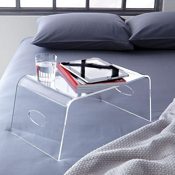 wholesale acrylic multi tasking laptop bed tray/acrylic laptop stand / acrylic tray