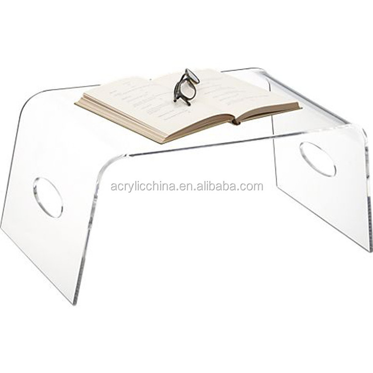 wholesale acrylic multi tasking laptop bed tray/acrylic laptop stand / acrylic tray