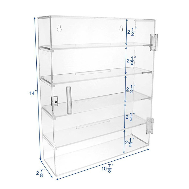 Counter Display Clear Rotating Acrylic Knife Display Case